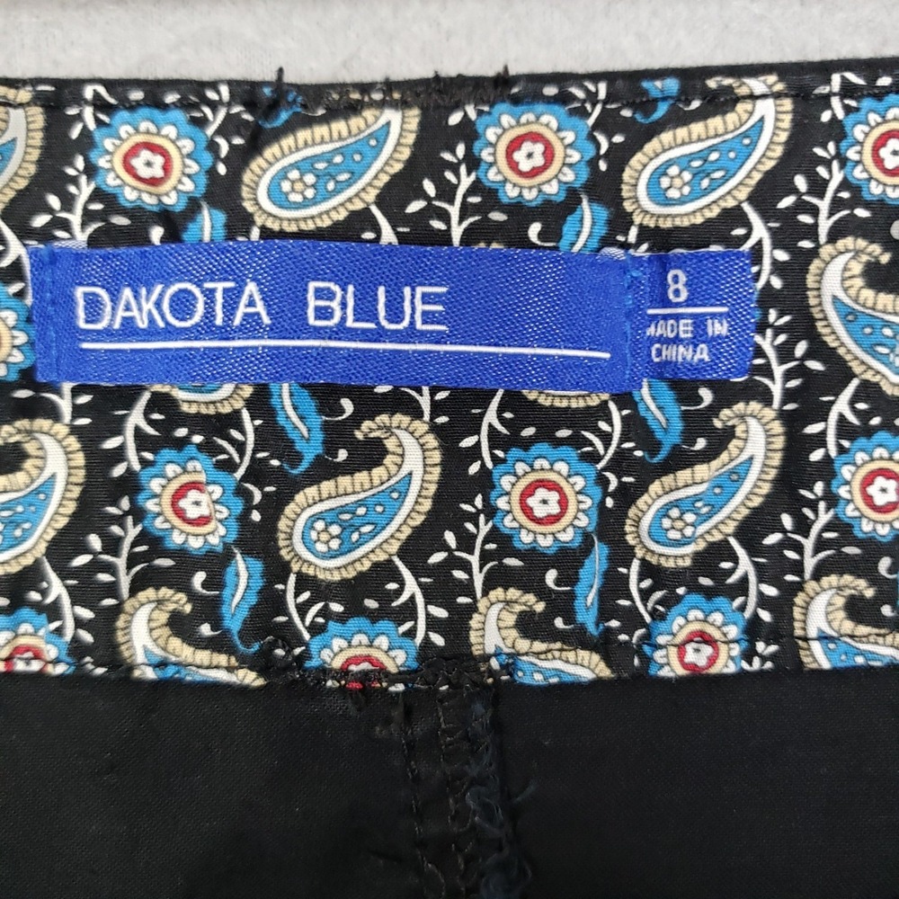 Dakota Blue Black Denim Twill Shorts Flap Pocket Casual Staple Size 8 - Picture 3 of 11